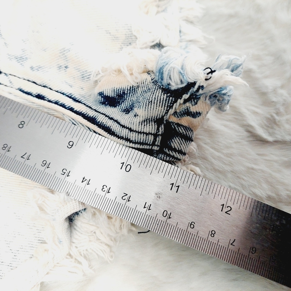 Forever 21 White & Blue A-Line Jean Shorts With Pockets 592 - Picture 5 of 9